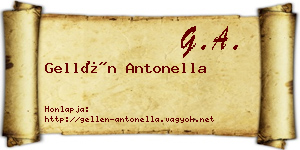 Gellén Antonella névjegykártya